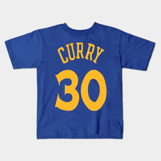 Steph Curry Jersey Kids T-Shirt by xRatTrapTeesx